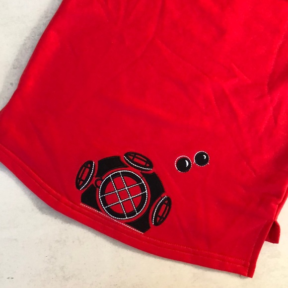 NWT Red Swim hoodie with deep sea diver detail - Picture 2 of 4